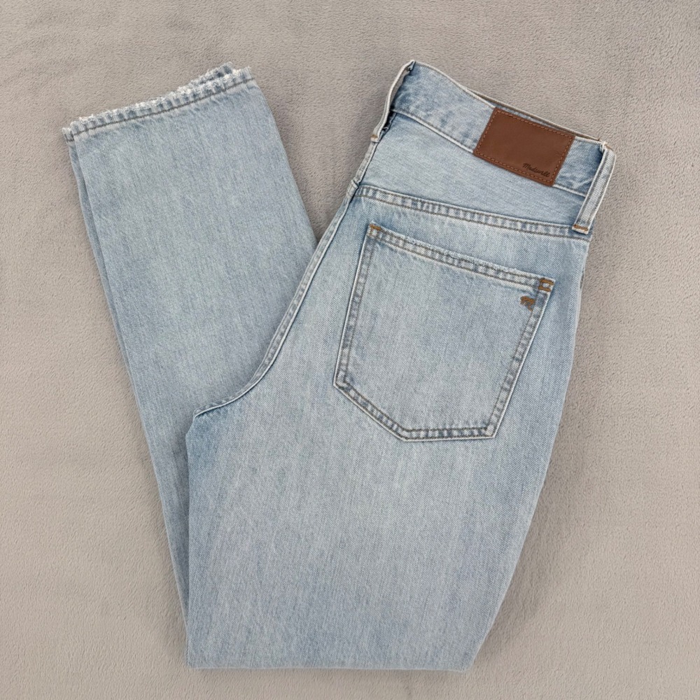 Madewell Women 26 The Perfect Vintage Jean Light Wash High Rise Straight Leg